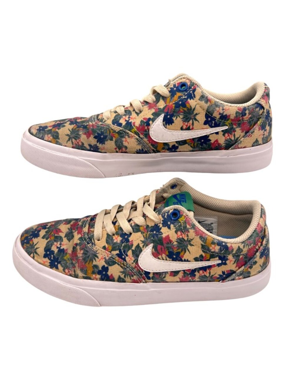 Nike SB Charge Floral Print Canvas Sneakers Womens Shoes 6.5Y Solarsoft Insole - Picture 2 of 12